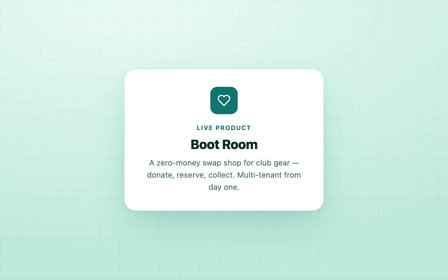 Boot Room — a zero-money swap shop for club gear